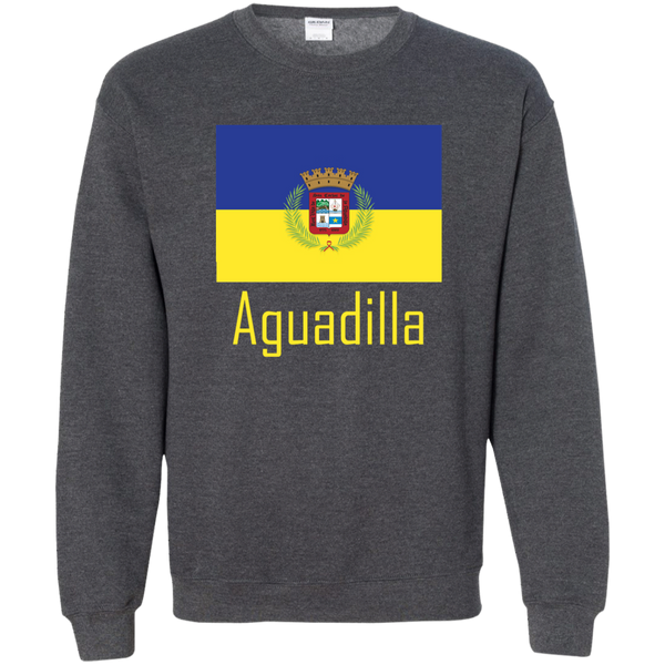 Aguadilla Flag G180 Gildan Crewneck Pullover Sweatshirt  8 oz. - PR FLAGS UP