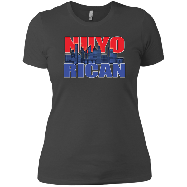 NuyoRican 2 Next Level Ladies' Boyfriend Tee - PR FLAGS UP