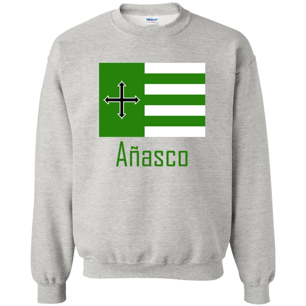 Añasco Flag G180 Gildan Crewneck Pullover Sweatshirt  8 oz. - PR FLAGS UP
