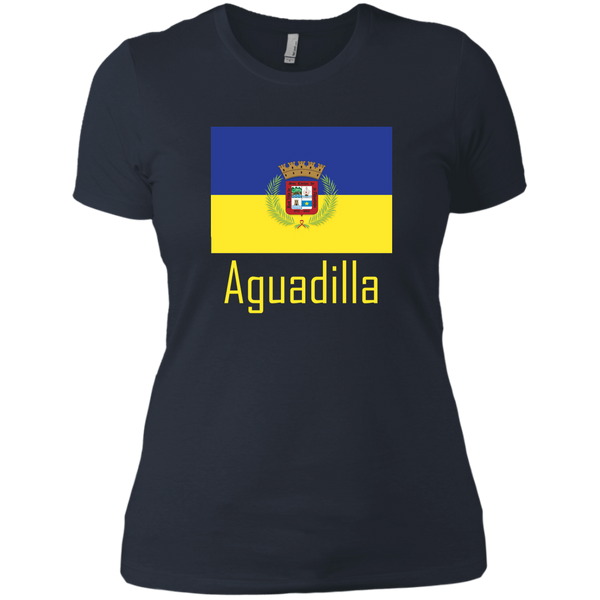 Aguadilla Flag NL3900 Next Level Ladies' Boyfriend T-Shirt - PR FLAGS UP