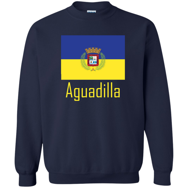 Aguadilla Flag G180 Gildan Crewneck Pullover Sweatshirt  8 oz. - PR FLAGS UP