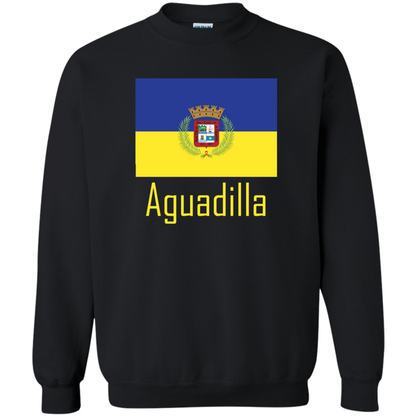 Aguadilla Flag G180 Gildan Crewneck Pullover Sweatshirt  8 oz. - PR FLAGS UP