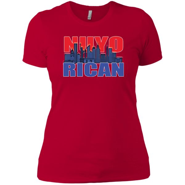 NuyoRican 2 Next Level Ladies' Boyfriend Tee - PR FLAGS UP