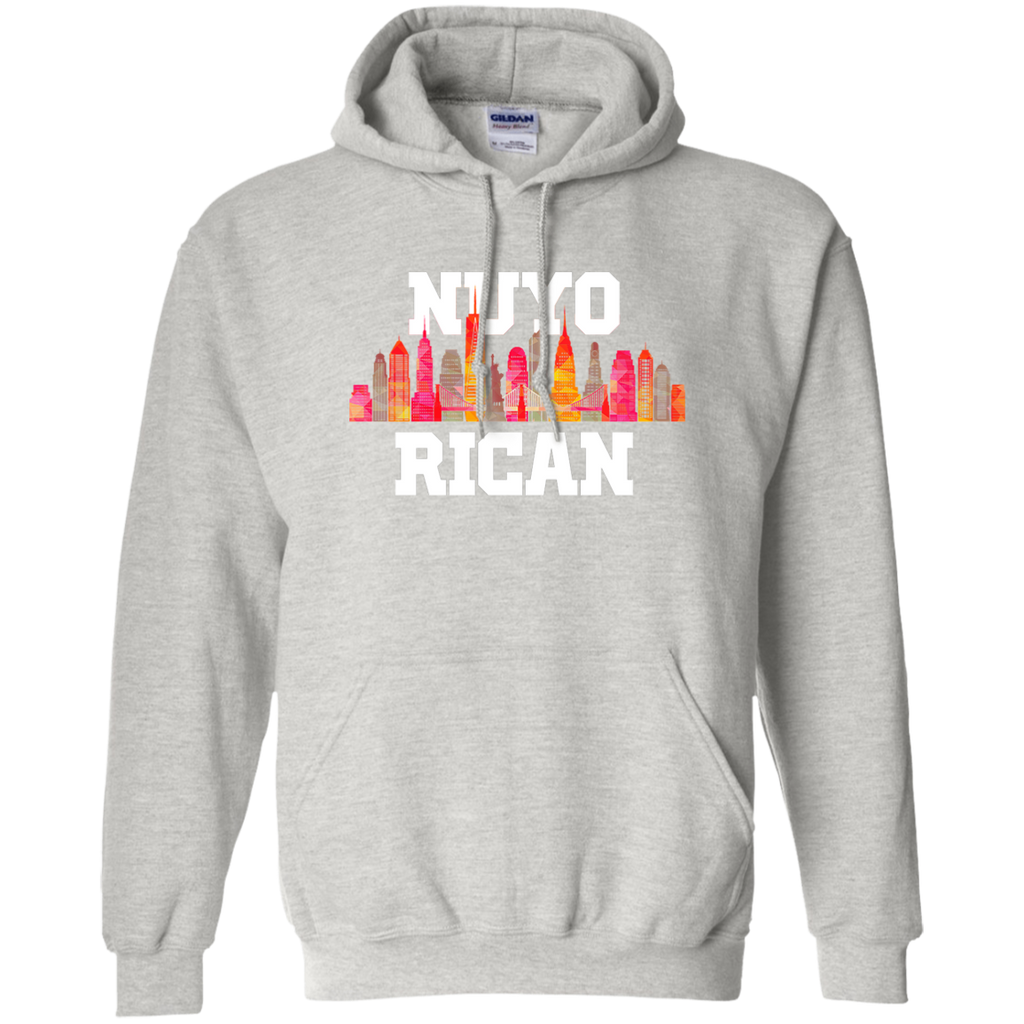 Nuyo Rican 2 G185 Gildan Pullover Hoodie 8 oz. - PR FLAGS UP