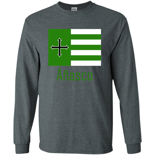 Añasco Flag G240 Gildan LS Ultra Cotton T-Shirt - PR FLAGS UP