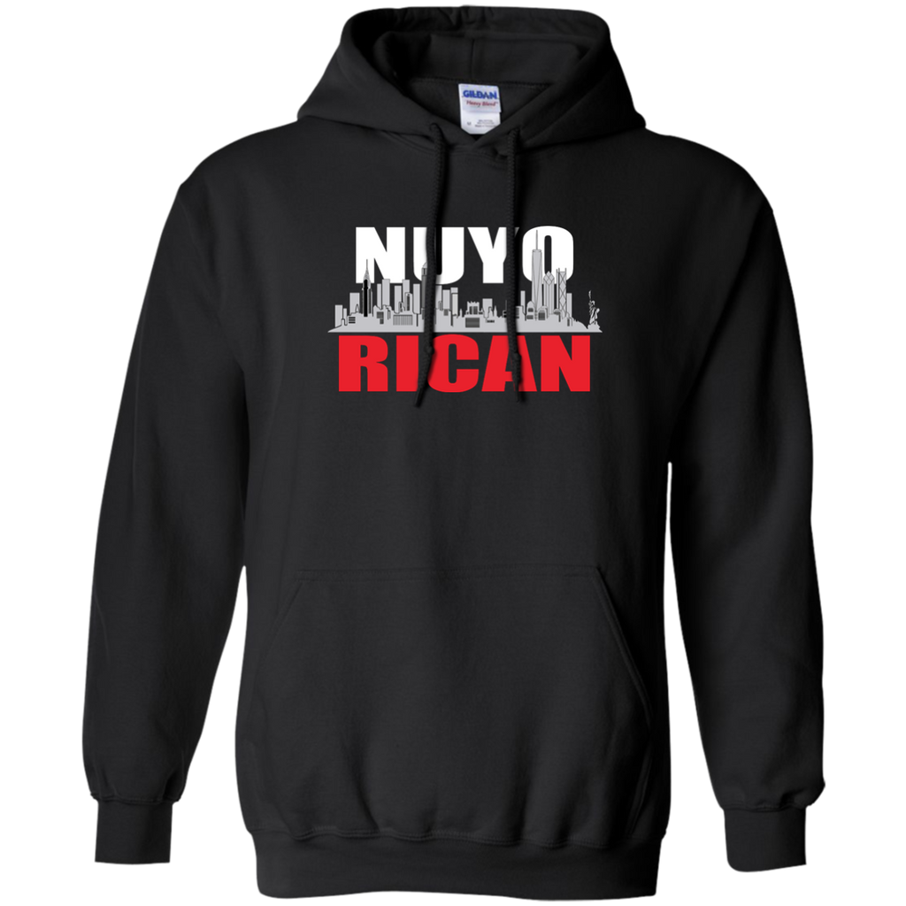 NuyoRican Pullover Hoodie 8 oz - PR FLAGS UP
