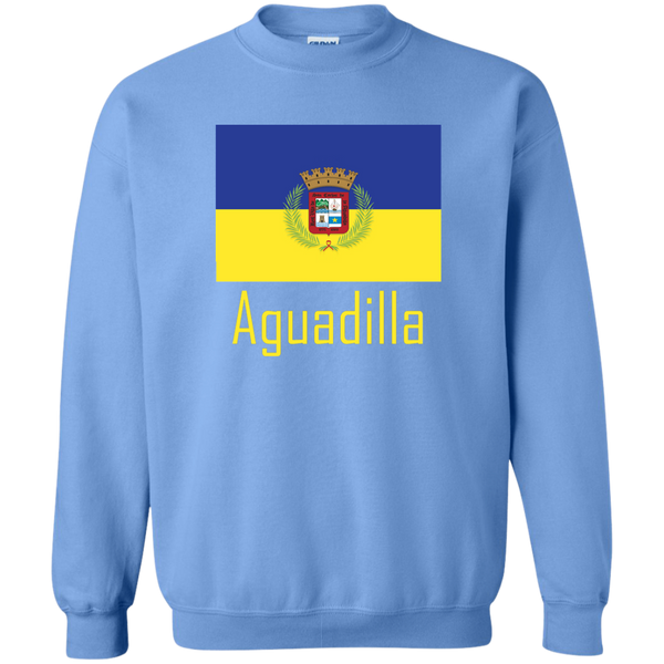 Aguadilla Flag G180 Gildan Crewneck Pullover Sweatshirt  8 oz. - PR FLAGS UP