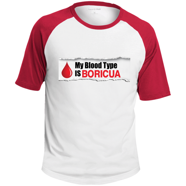 Blood Type Adult SS Colorblock Raglan Jersey - PR FLAGS UP