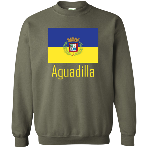 Aguadilla Flag G180 Gildan Crewneck Pullover Sweatshirt  8 oz. - PR FLAGS UP
