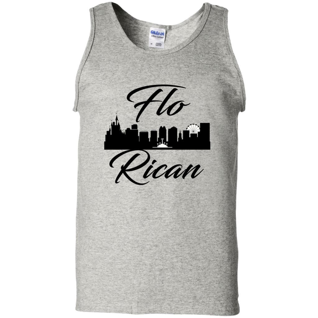 FloRican 1 G220 Gildan 100% Cotton Tank Top - PR FLAGS UP