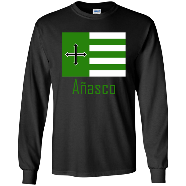 Añasco Flag G240 Gildan LS Ultra Cotton T-Shirt - PR FLAGS UP