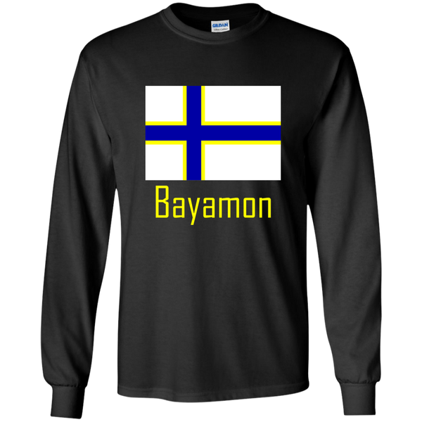 Bayamon Flag G240 Gildan LS Ultra Cotton T-Shirt - PR FLAGS UP