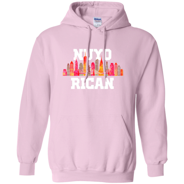 Nuyo Rican 2 G185 Gildan Pullover Hoodie 8 oz. - PR FLAGS UP