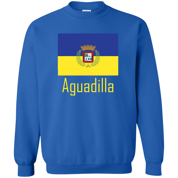 Aguadilla Flag G180 Gildan Crewneck Pullover Sweatshirt  8 oz. - PR FLAGS UP