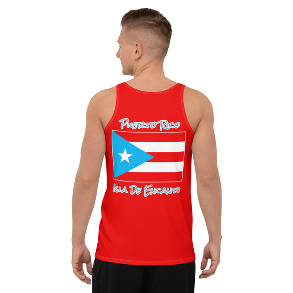 Puerto Rico Light Blue Flag Unisex Tank Top