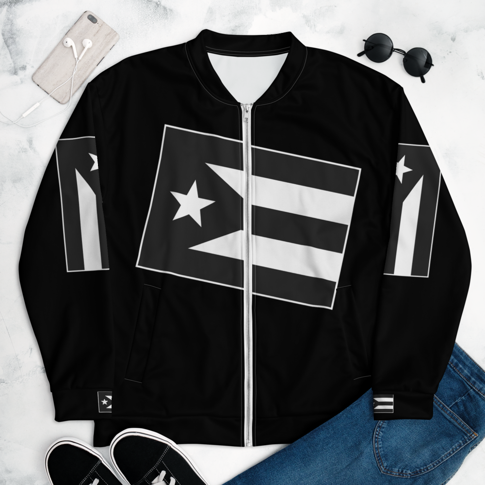 Black Flag All Black Unisex Bomber Jacket