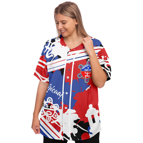 PR FRlags Up Baseball Jersey - AOP