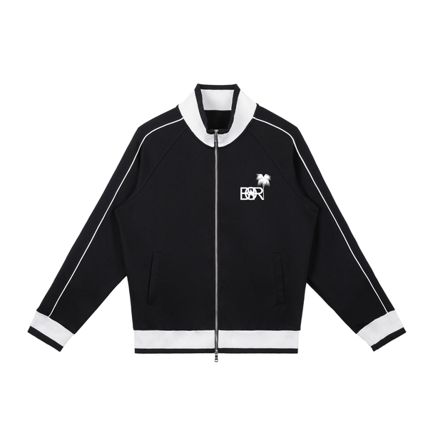 Borl Color Block Raglan Sleeve Zip Track Jacket - PR FLAGS UP
