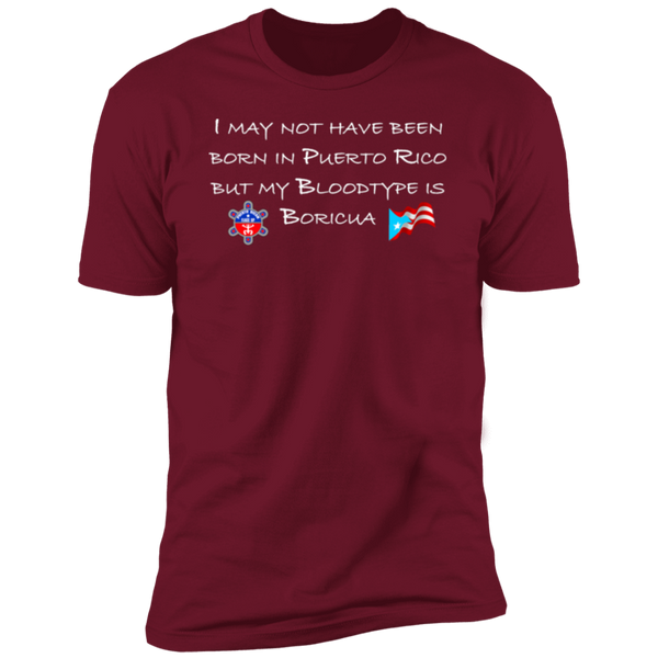 BloodType Boricua NL3600 Premium Short Sleeve T-Shirt