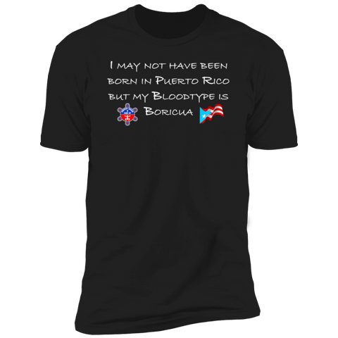 BloodType Boricua NL3600 Premium Short Sleeve T-Shirt