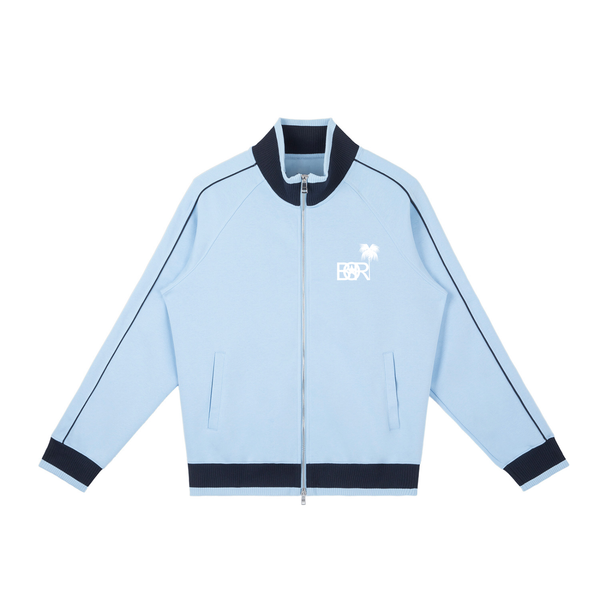 Borl Color Block Raglan Sleeve Zip Track Jacket - PR FLAGS UP