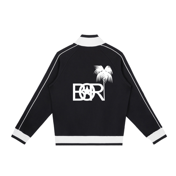 Borl Color Block Raglan Sleeve Zip Track Jacket - PR FLAGS UP