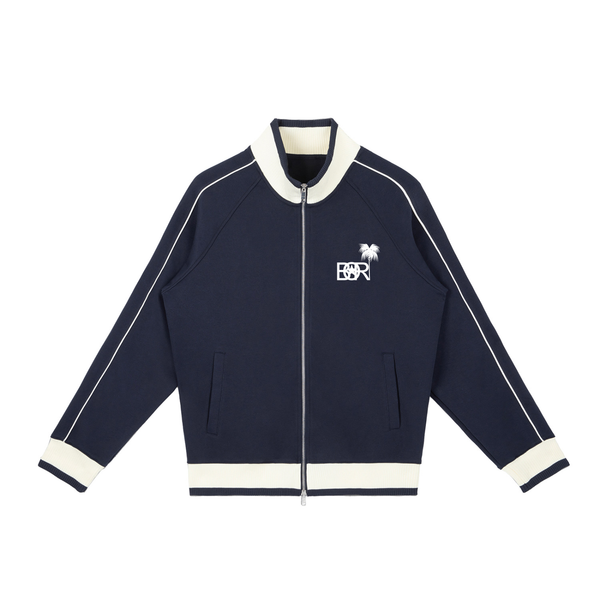 Borl Color Block Raglan Sleeve Zip Track Jacket - PR FLAGS UP