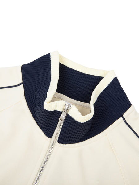 Borl Color Block Raglan Sleeve Zip Track Jacket - PR FLAGS UP