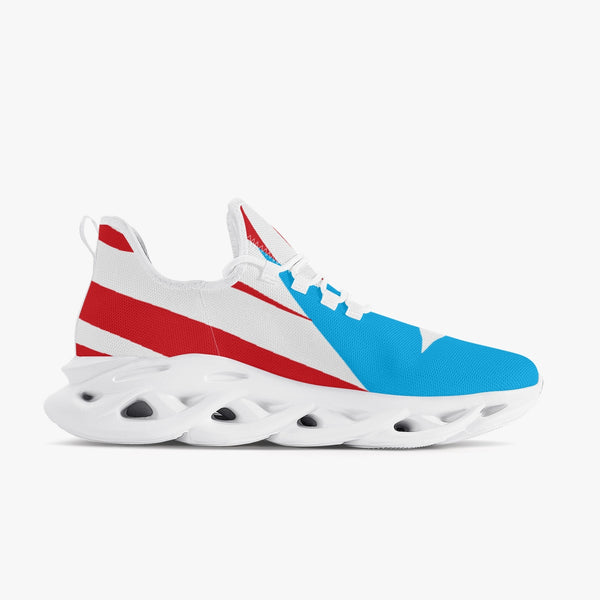 PR Light Blue Flag 311. Bounce Mesh Knit Sneakers - White