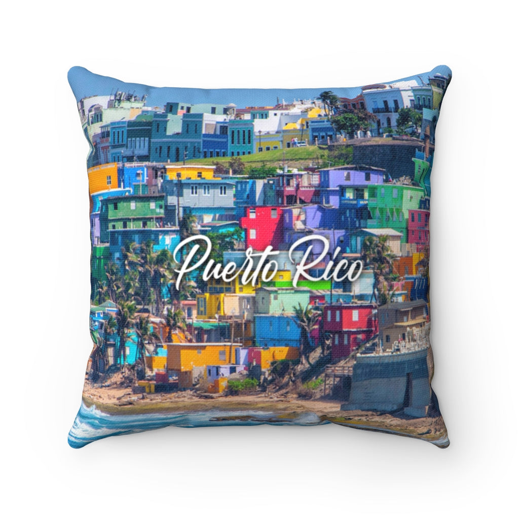Puerto Rico Spun Polyester Square Pillow