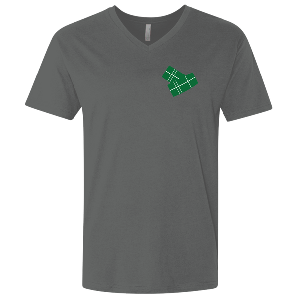 Pasteles NL3200 Next Level Men's Premium Fitted SS V-Neck - PR FLAGS UP