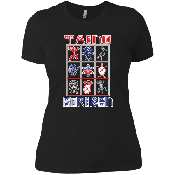 Taino Boriken Next Level Ladies' Boyfriend Tee - PR FLAGS UP