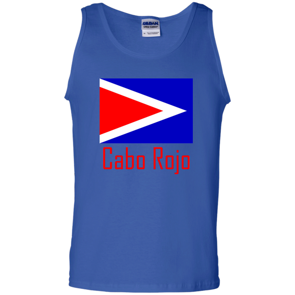 Cabo Rojo Flag G220 Gildan 100% Cotton Tank Top - PR FLAGS UP