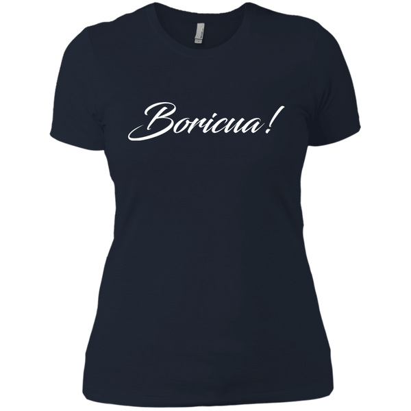 Boricua Next Level Ladies' Boyfriend Tee - PR FLAGS UP