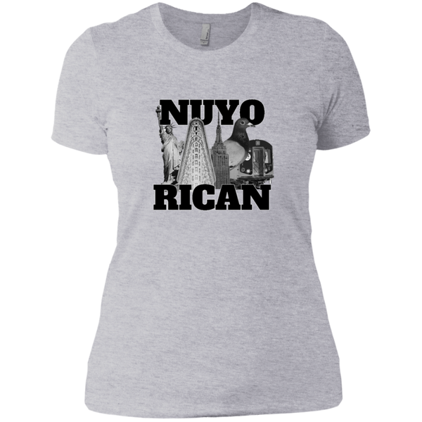 NuyoRican Elite NL3900 Next Level Ladies' Boyfriend T-Shirt - PR FLAGS UP