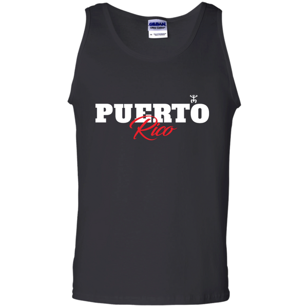 Puerto Rico Script 1 100% Cotton Tank Top - PR FLAGS UP