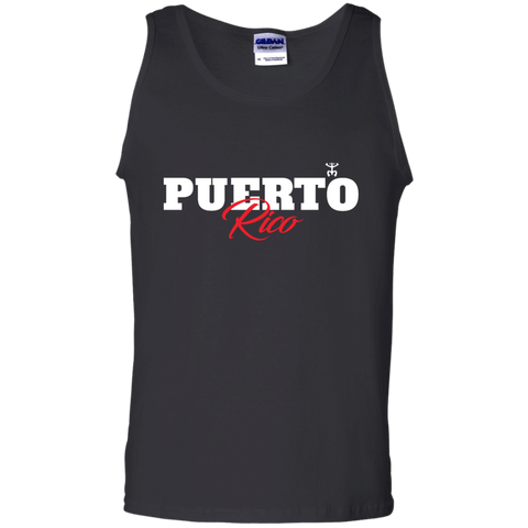 Puerto Rico Script 1 100% Cotton Tank Top - PR FLAGS UP