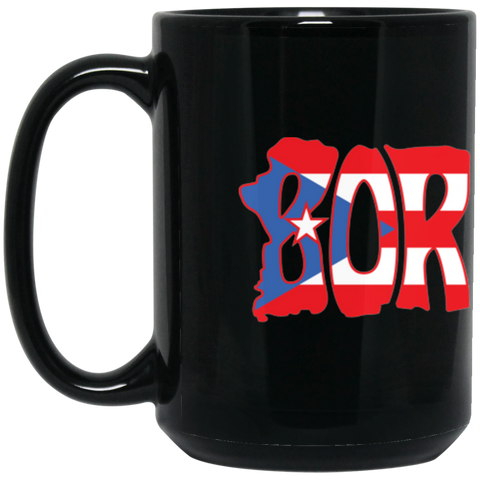 Boricua Isla BM15OZ 15 oz. Black Mug