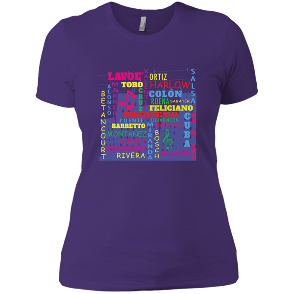 The Salsa All Stars NL3900 Next Level Ladies' Boyfriend T-Shirt - PR FLAGS UP