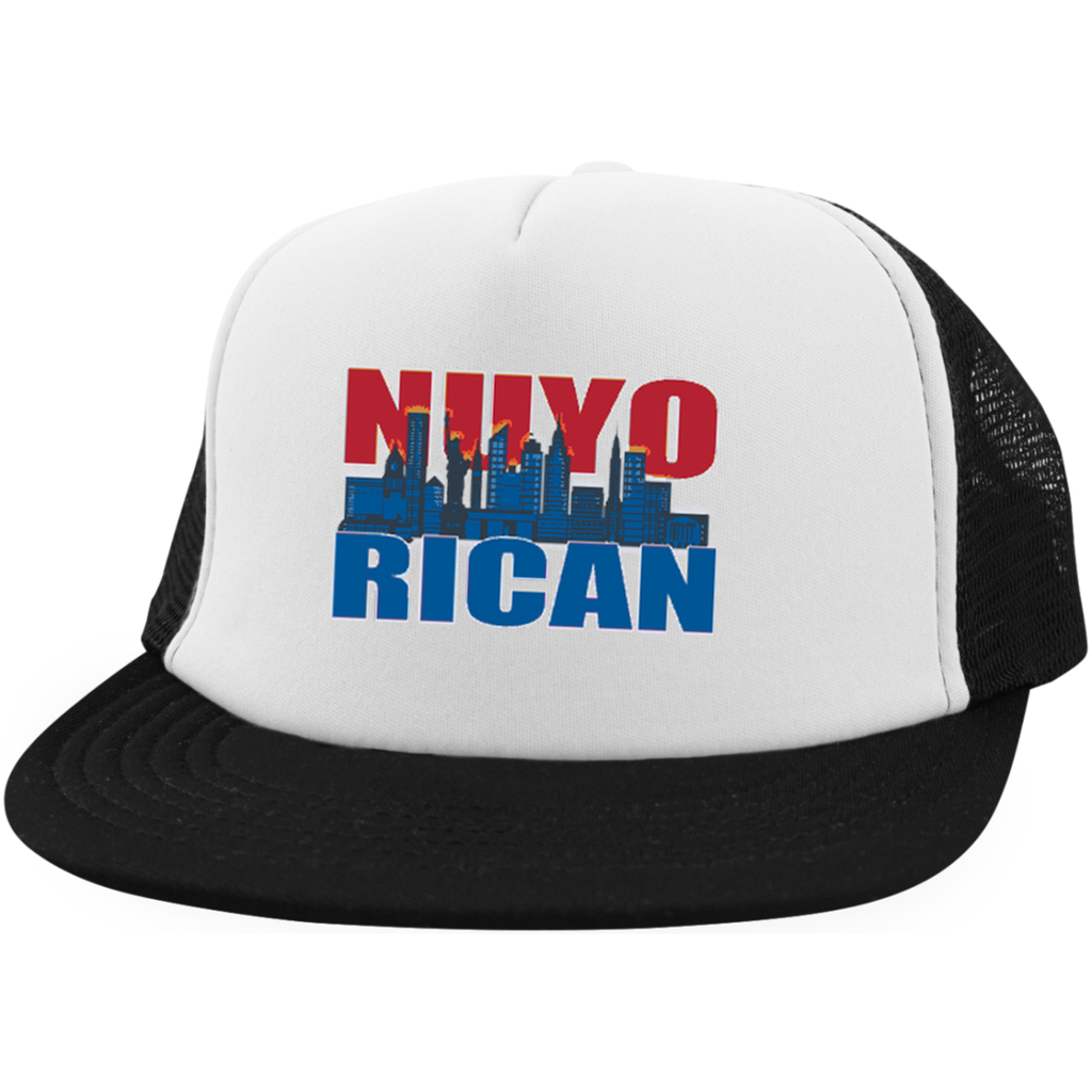 NuyoRican 2 Trucker Hat with Snapback - PR FLAGS UP