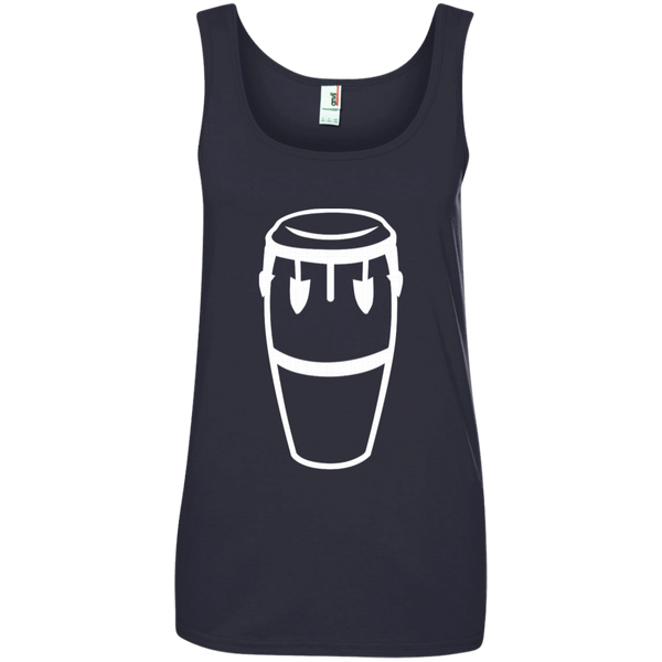 Conga Drum 882L Anvil Ladies' 100% Ringspun Cotton Tank Top - PR FLAGS UP