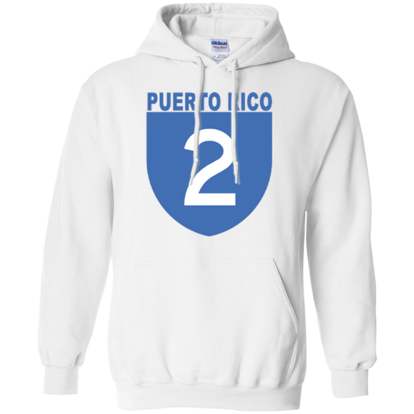 La Numero 2 G185 Gildan Pullover Hoodie 8 oz. - PR FLAGS UP