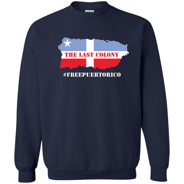 The Last Colony Printed Crewneck Pullover Sweatshirt  8 oz - PR FLAGS UP