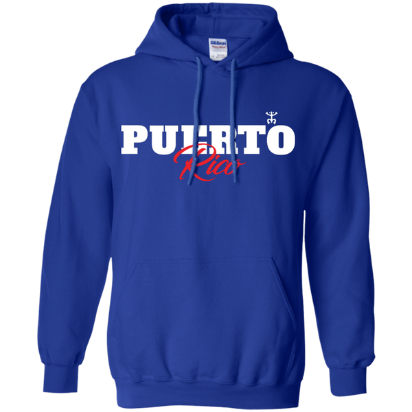 Puerto Rico Script 1 Pullover Hoodie 8 oz - PR FLAGS UP