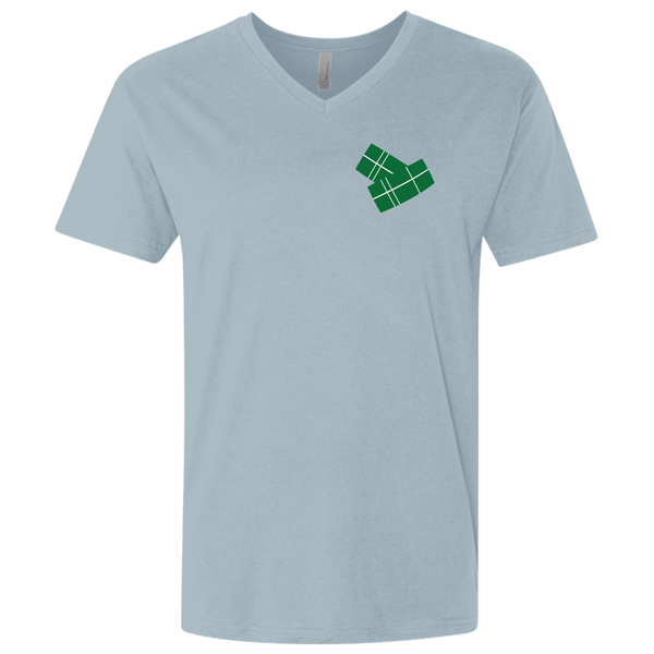 Pasteles NL3200 Next Level Men's Premium Fitted SS V-Neck - PR FLAGS UP