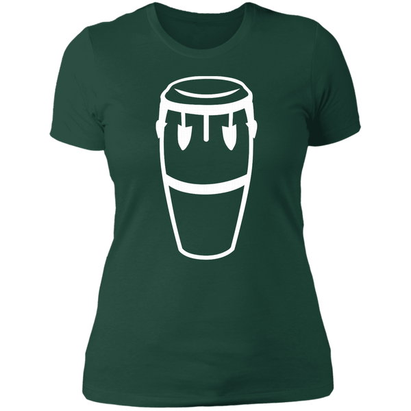 Conga Drum NL3900 Next Level Ladies' Boyfriend T-Shirt - PR FLAGS UP