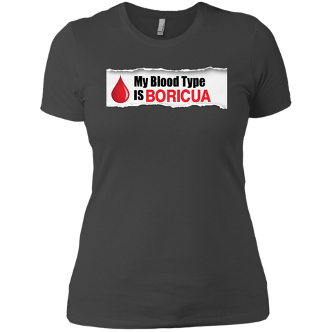 Blood Type Next Level Ladies' Boyfriend Tee - PR FLAGS UP