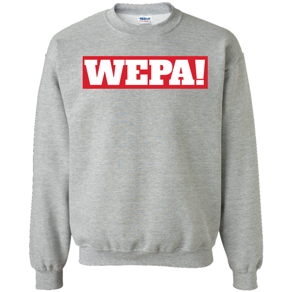Wepa! Printed Crewneck Pullover Sweatshirt  8 oz - PR FLAGS UP