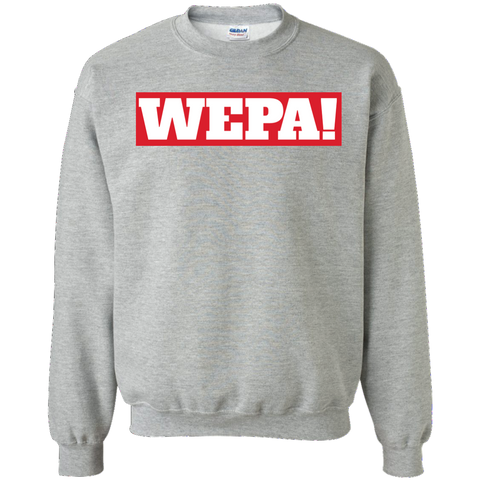 Wepa! Printed Crewneck Pullover Sweatshirt  8 oz - PR FLAGS UP