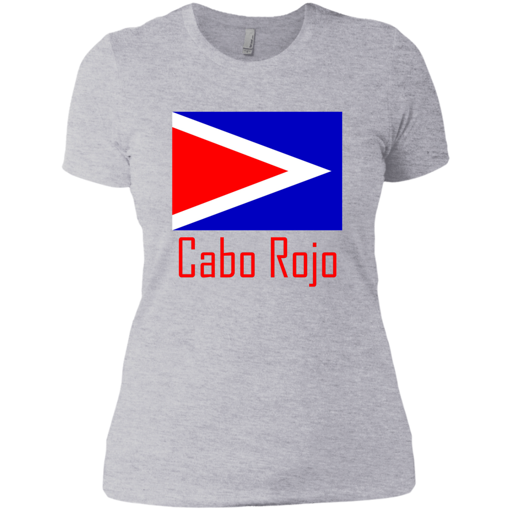 Cabo Rojo Flag NL3900 Next Level Ladies' Boyfriend T-Shirt - PR FLAGS UP